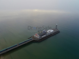 Aerial image of Bournemouth Pier taken at dawn